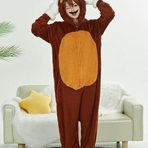 Mario Bros Tanooki Onesie Adult Sz S